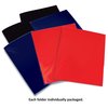 Gold Seal 2 Pkt Plastic Extra Heavyweight Folders Portfolio, High Sheen Finish, Red, Blue, Black, 12PK 86399